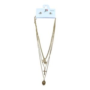JL Four-Layered Necklace/Earring Set NWT